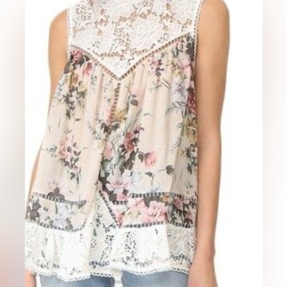 Zimmermann Aerial Smock floral-print cotton top